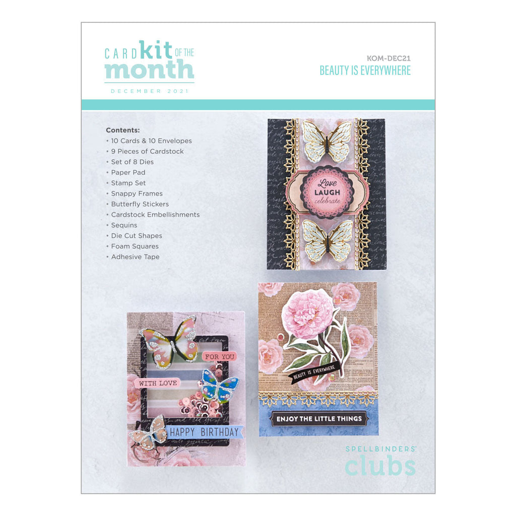 Beauty is Everywhere - Card Kit of the Month Club product contents card.