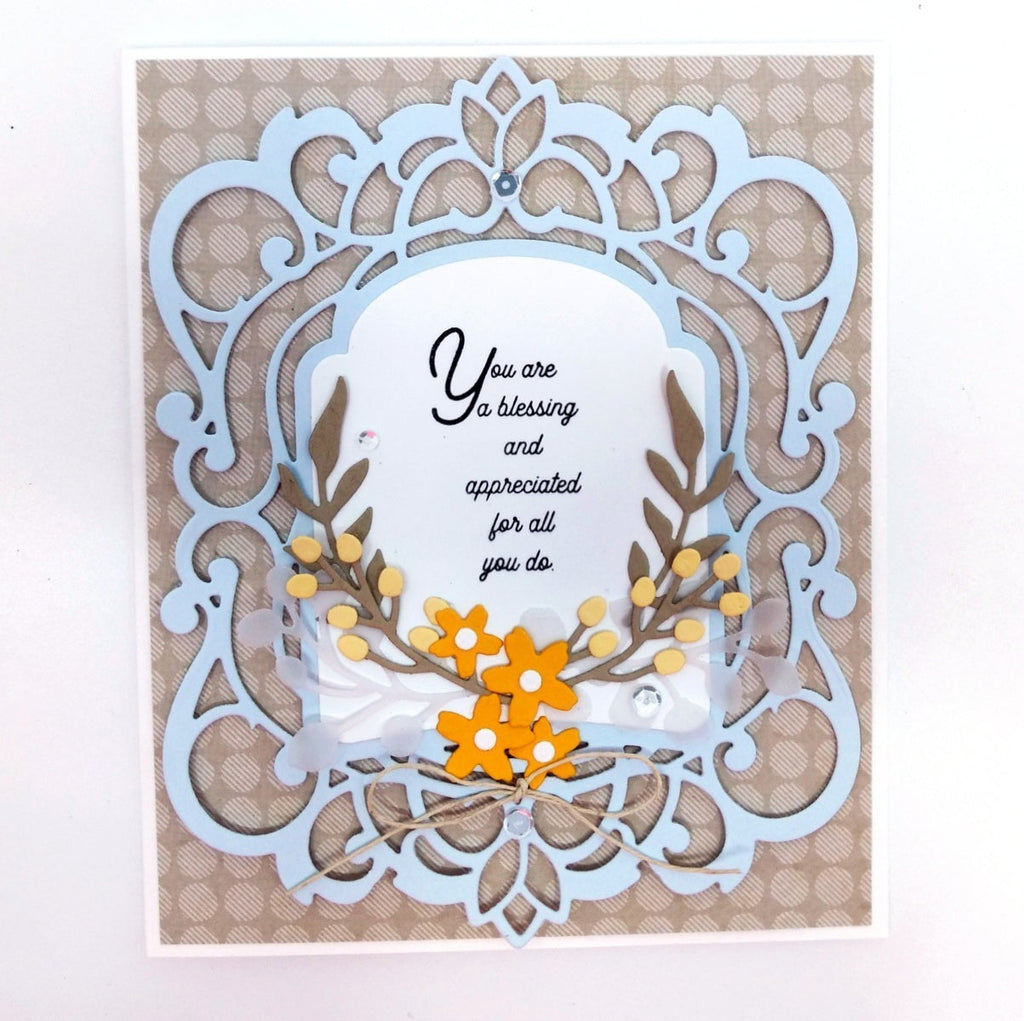 Petite Floral Potpourri Etched Dies from Beautiful Sentiment Vignettes Collection by Becca Feeken (S3-420) Project Example 5