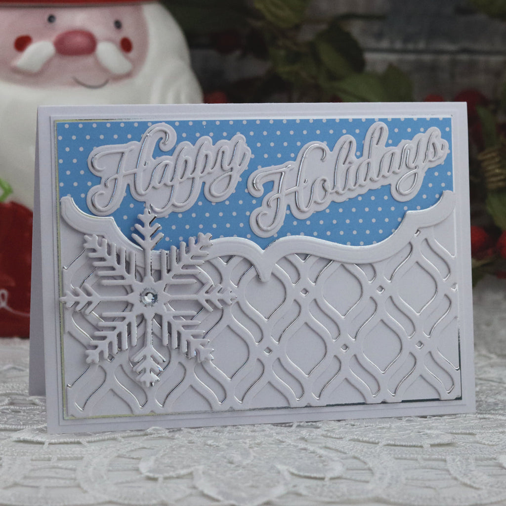 Pinstripe Bracket Card Builder Glimmer Hot Foil Plates & Dies Set from the Holiday Medley Collection by Becca Feeken (GLP-280) Example by Linda