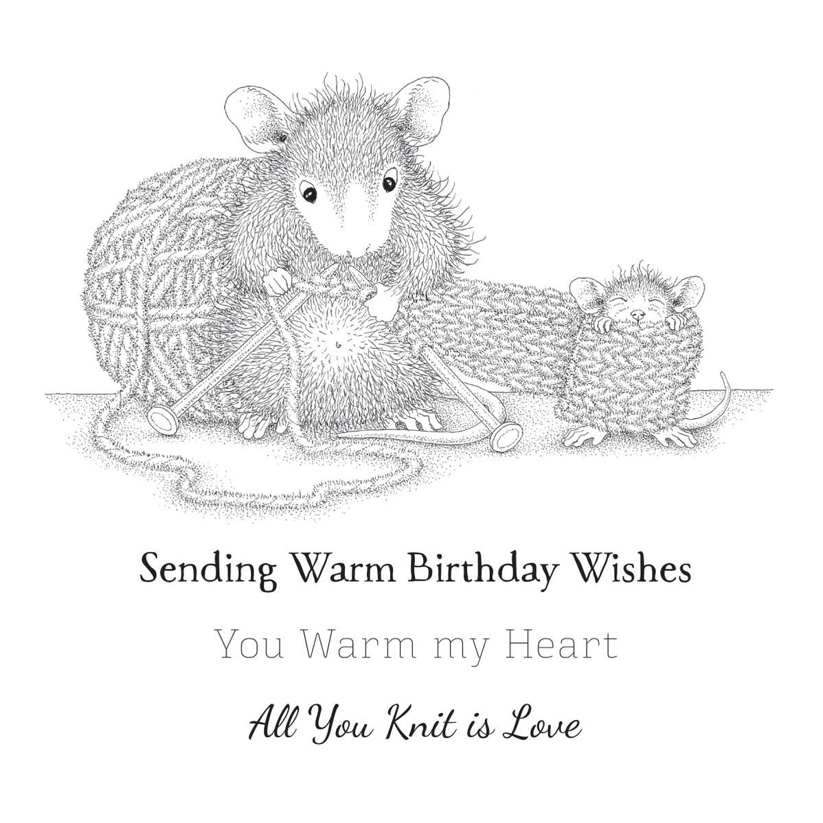 Knit One Cling Rubber Stamps from the HouseMouse Everyday Collection