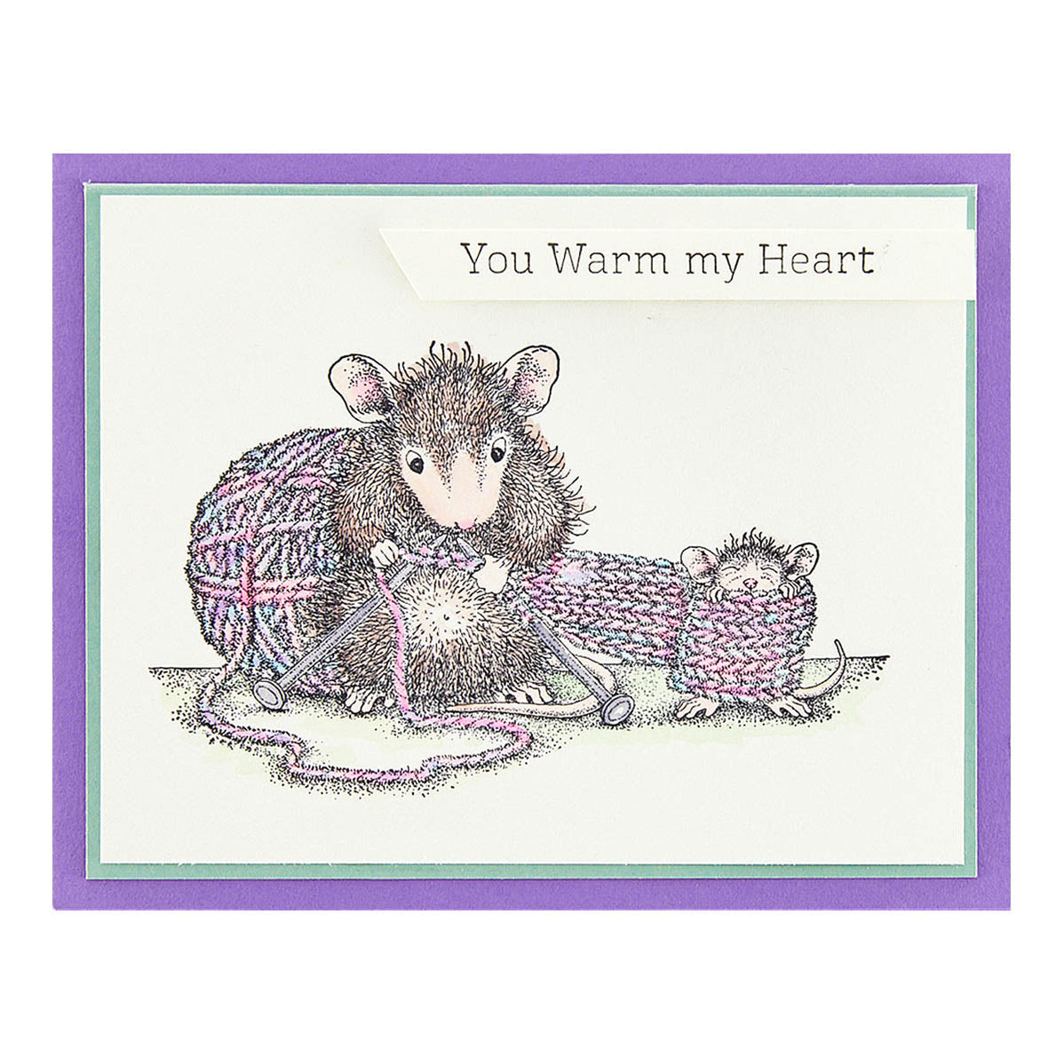 Knit One Cling Rubber Stamps from the HouseMouse Everyday Collection