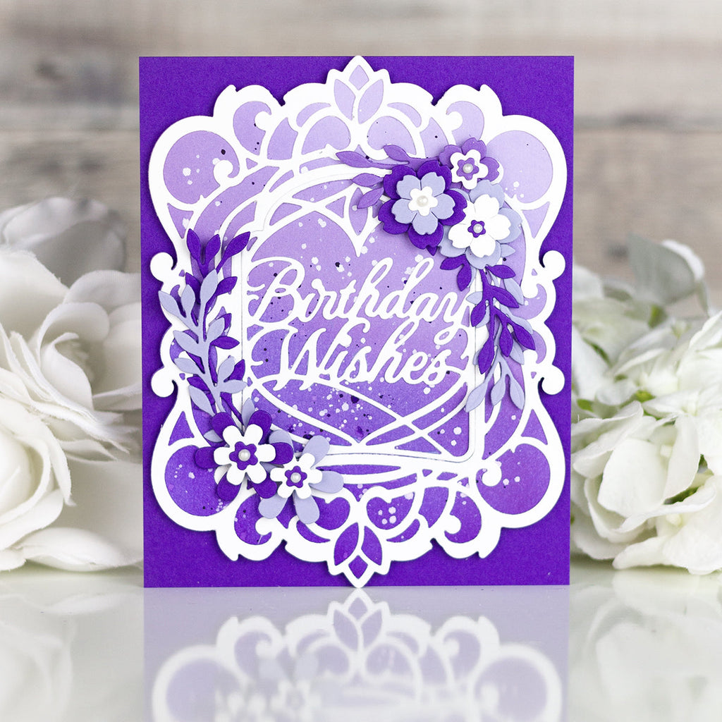 Petite Floral Potpourri Etched Dies from Beautiful Sentiment Vignettes Collection by Becca Feeken (S3-420) Project Example 15