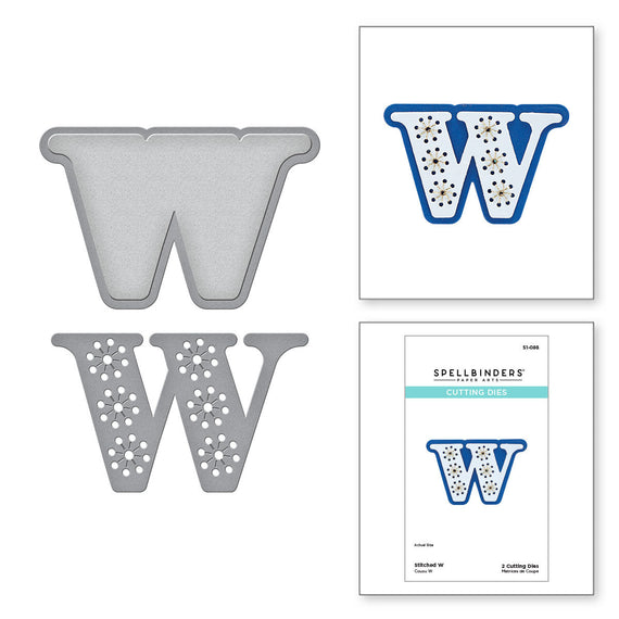 Stitched w Etched Dies from the Stitched Alphabet Collection