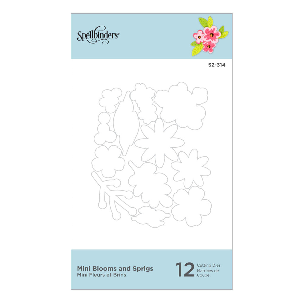 Mini Blooms and Sprigs Etched Dies from the Slimline Collection (S2-314) Product Packaging