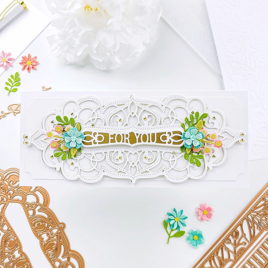 Mini Blooms and Sprigs Etched Dies from the Slimline Collection (S2-314) Project Example 2