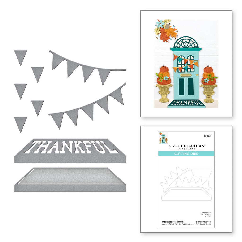 Open House Thankful Etched Dies from the Fall Traditions Collection (S2-322) Combo Image