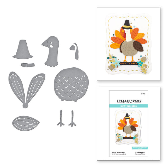 Happy Turkey Day Etched Dies