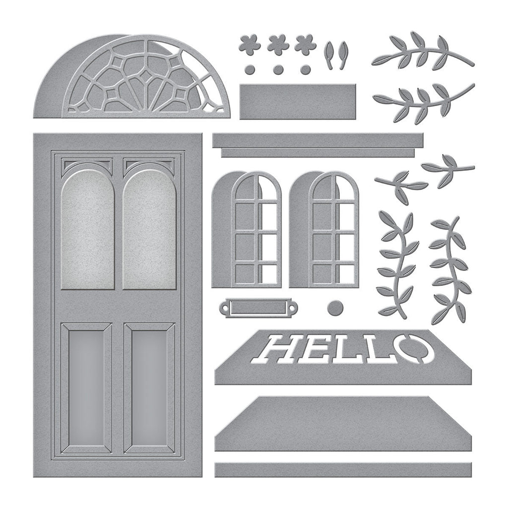 Open House Door Base Etched Dies from the Open House Collection (S4-1131) Colorization