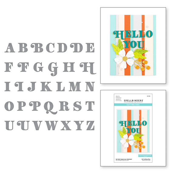 Be Bold Uppercase Alphabet Etched Dies