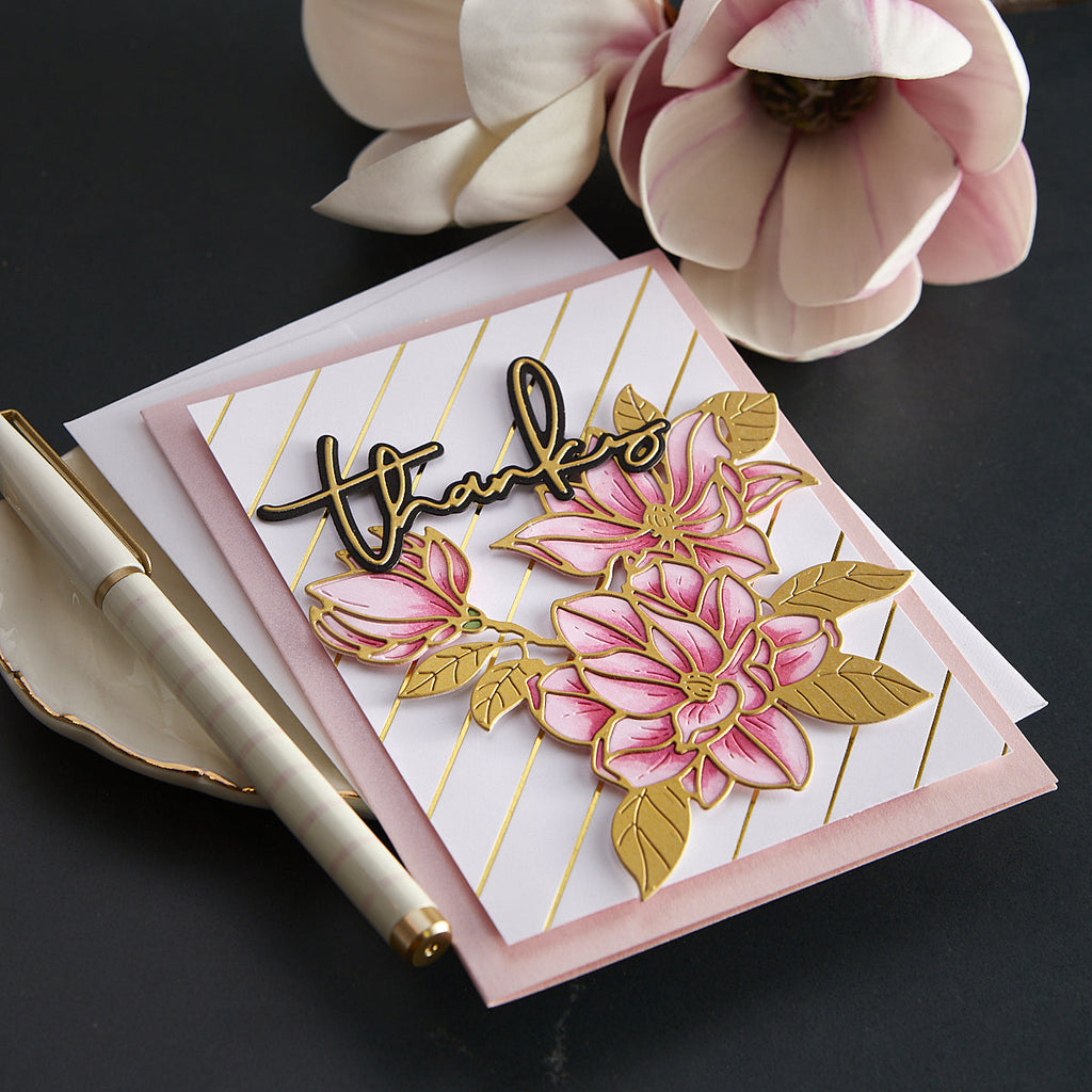 Magnolia Blooms Etched Dies from the Yana’s Blooms Collection by Yana Smakula (S4-1169) Project Example 2