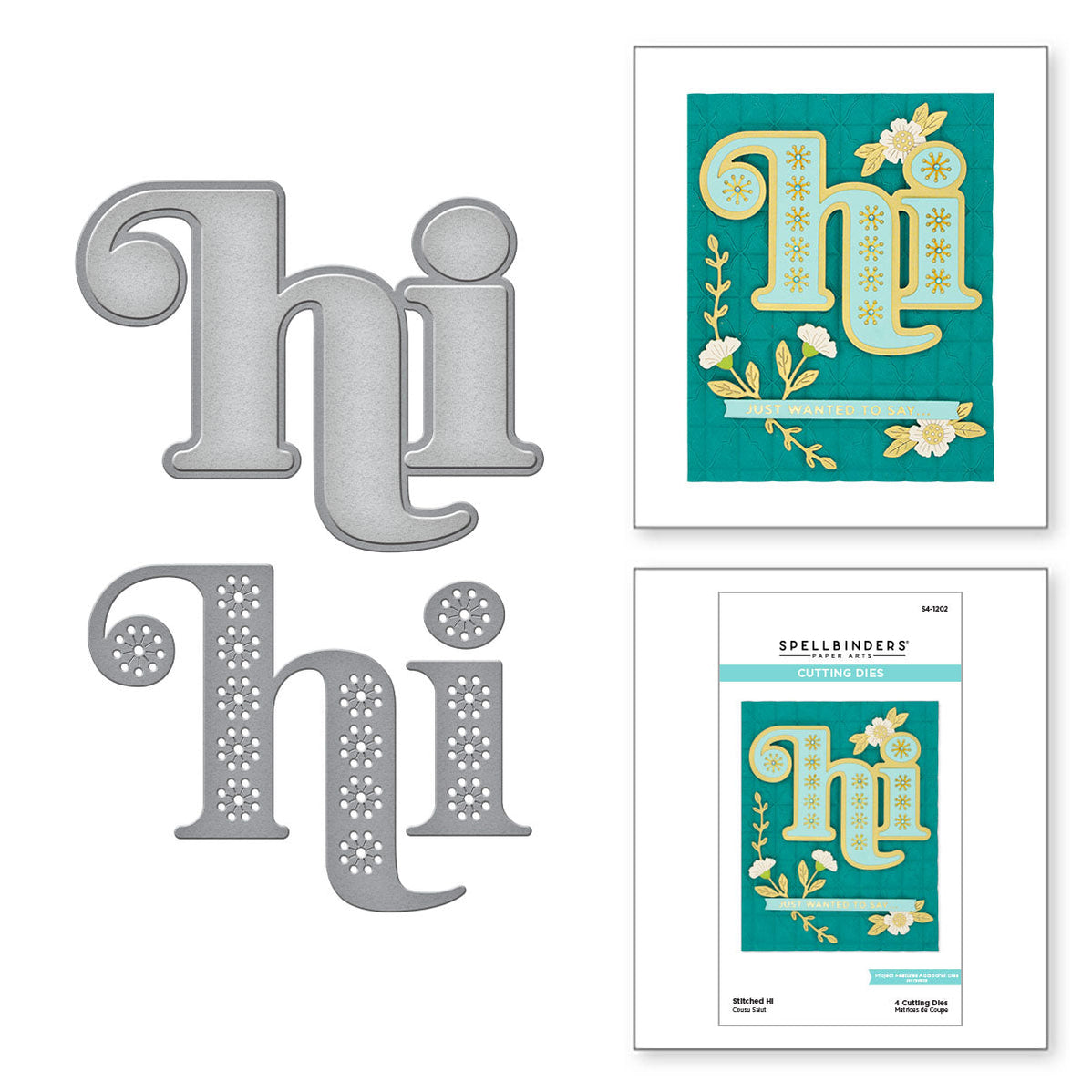 Stitched Hi Etched Dies Just Wanted To Say Spellbinders UK