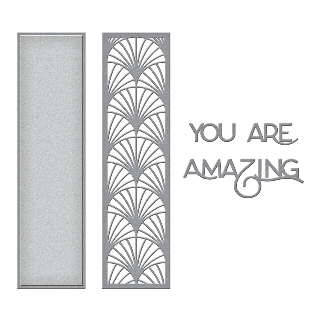 You're Amazing Etched Dies from The Right Words Collection by Becca Feeken (S4-1203) colorization. 
