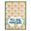 You're Amazing Etched Dies from The Right Words Collection by Becca Feeken (S4-1203) project whiteclip. 