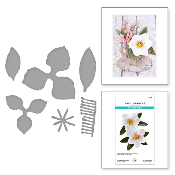 Southern Magnolia Etched Dies from The Victorian Garden Collection by Susan Tierney-Cockburn