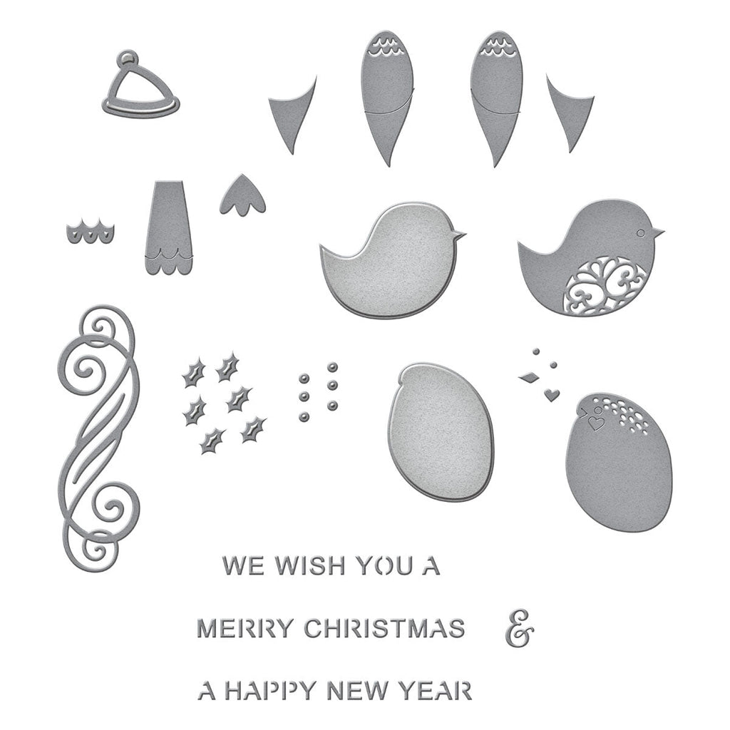 Sugarplum Tweets Etched Dies from the Christmas Flourish Collection by Becca Feeken product image 3
