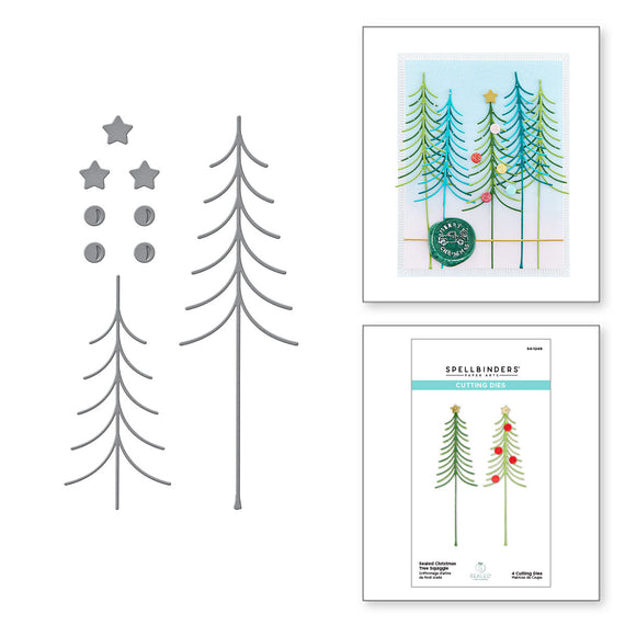 Squiggle Tree Sealed Christmas Tree Squiggle Etched Dies from Sealed for the Holiday ...