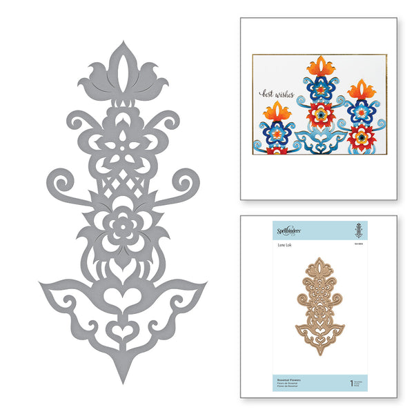 Spellbinders Shapeabilities Rosemal Heart Etched Die - Folk Art Design, Approx. 4x4.5 Inch, For Cardmaking & Scrapbooking