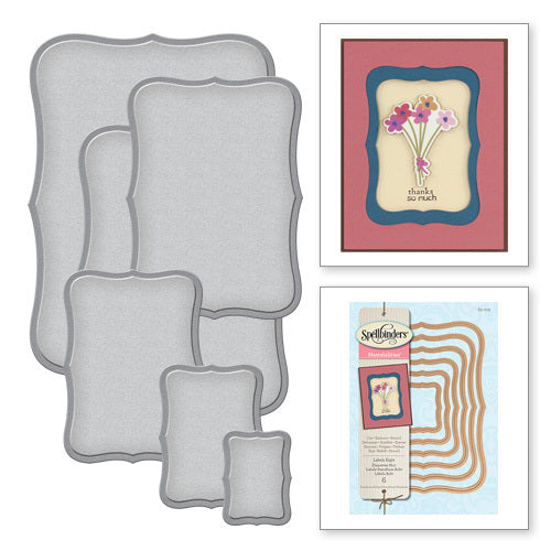 Nestabilities® Labels Eight Etched Dies – Spellbinders UK