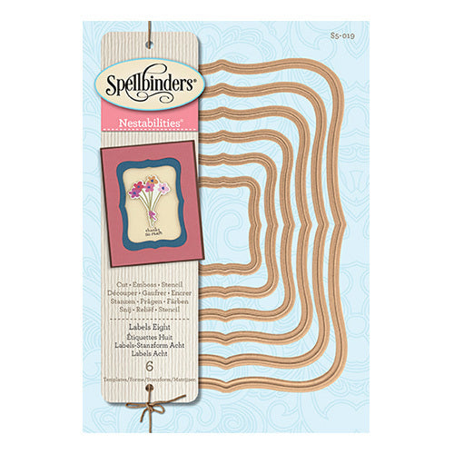 Nestabilities® Labels Eight Etched Dies – Spellbinders UK