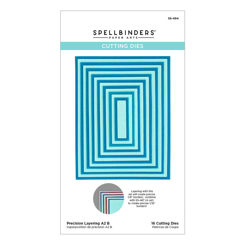 Precision Layering A2 B Etched Dies from the Precision Layering Basics Collection (S5-494) Product Packaging