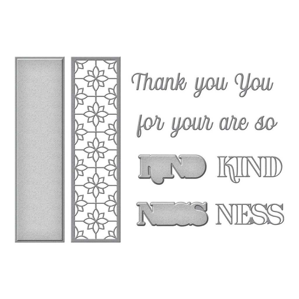 Thank you for your Kindness Etched Dies from The Right Words Collection by Becca Feeken (S5-513) colorization. 