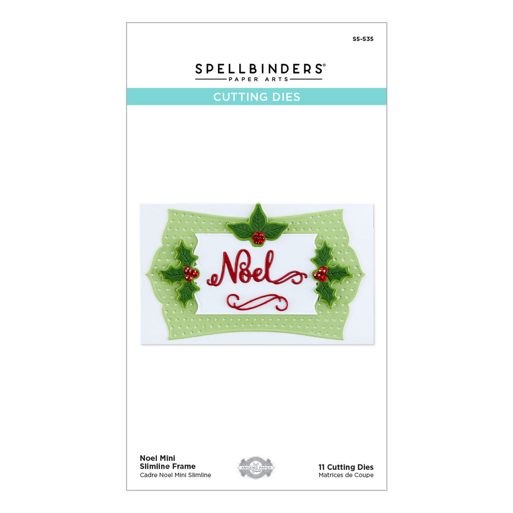 Noel Mini Slimline Frame Etched Dies from the Christmas Flourish Collection by Becca Feeken product image 5