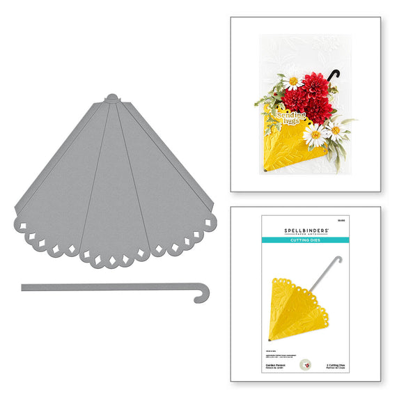 Garden Parasol Etched Dies from The Birds & Bees Garden Collection by Susan Tierney-Cockburn