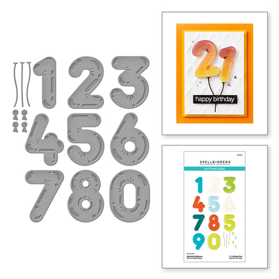 Birthday Balloons Etched Dies