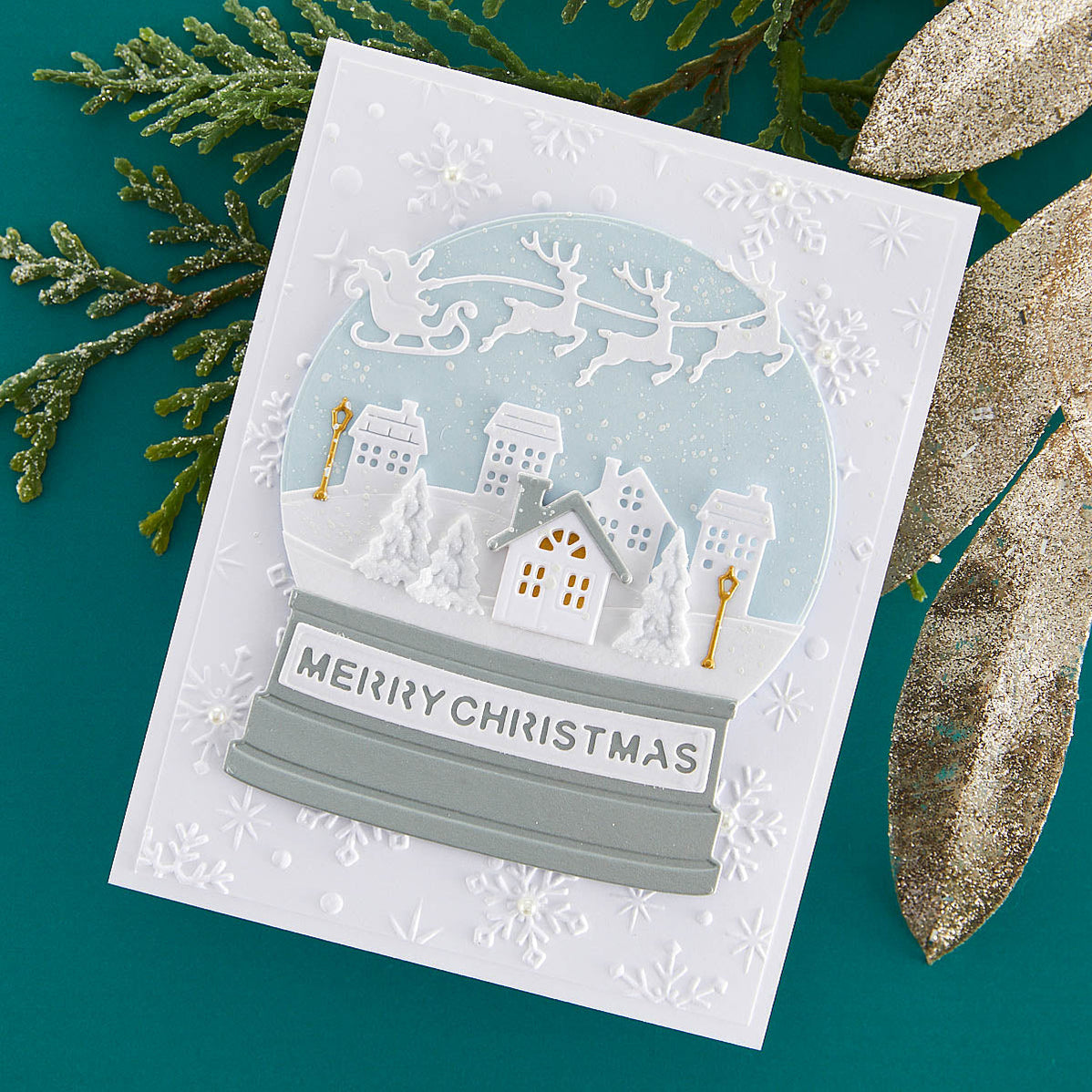 Holly & Foliage 3D Embossing Folder from the De-Light-Ful Christmas Co - My Perf
