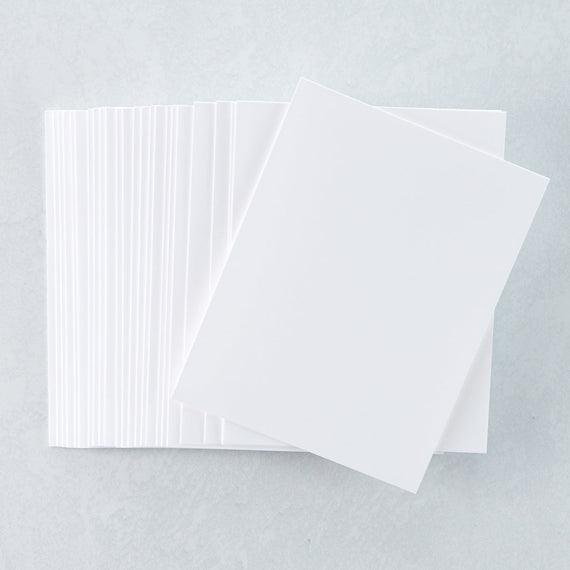 A2 White Card Bases - Top Fold - 25 pack