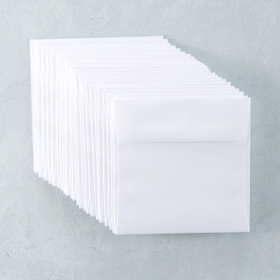 Square White Envelopes - 25 pack