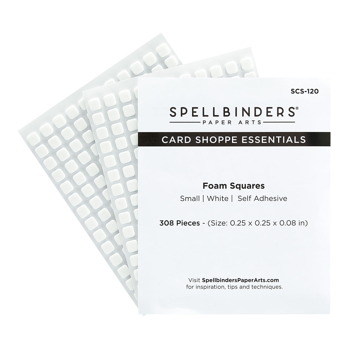 White Foam Adhesive Squares - Small 1/4 IN