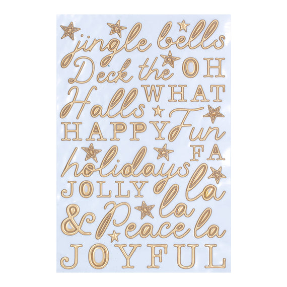 Christmas Glitter Sentiment Stickers from Winter Wonderland Collection