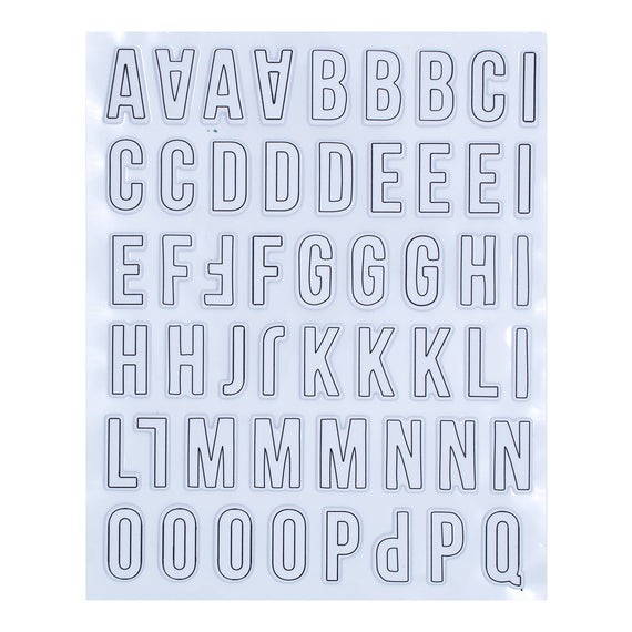 Outline Puffy Alphabet Stickers from Tinsel Time Collection