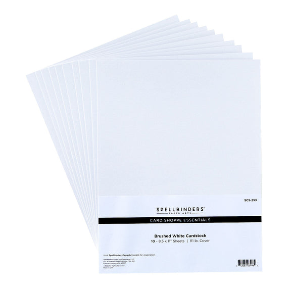 Brushed White Cardstock - 8.5 x 11" Cardstock