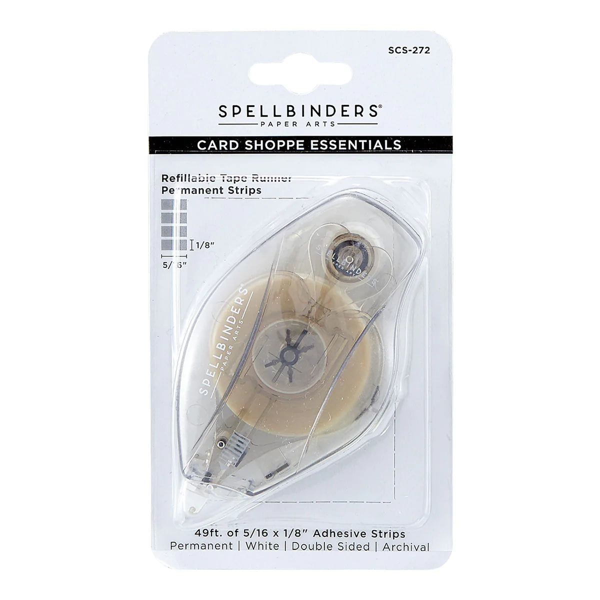 Refillable Tape Runner Permanent Adhesive Strips Card Shoppe Essentials