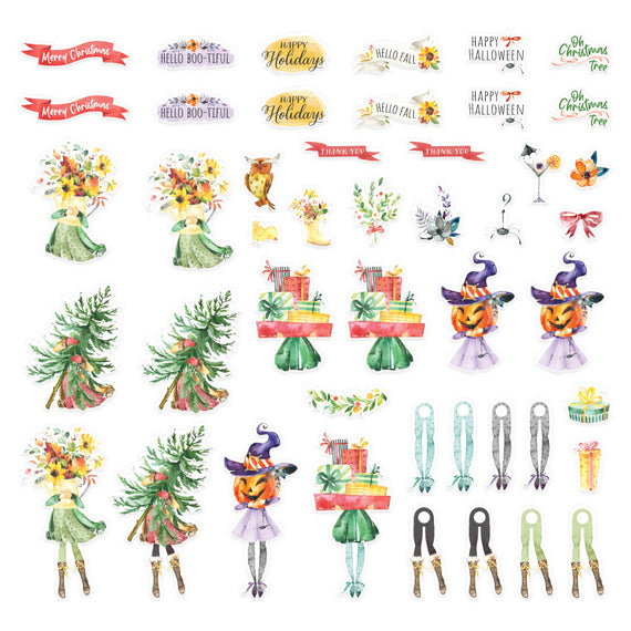 Dancin' Watercolor Holidays Printed Die Cuts from the Dancin' Watercolor Collection