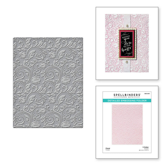 Em-bossing Fold'ers Floral 4.25 x 5.5 in Single Sided