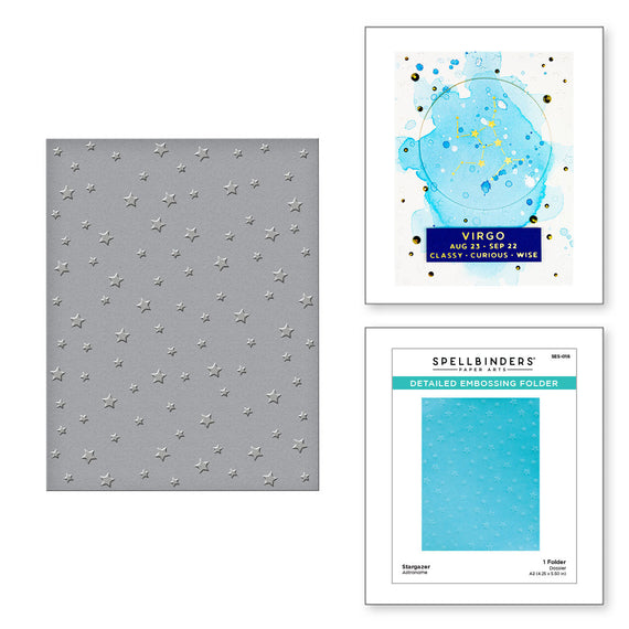 Stargazer Embossing Folder from Celestial Zodiacs Collection