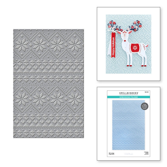 Ski Lodge Embossing Folder by Zsoka Marko