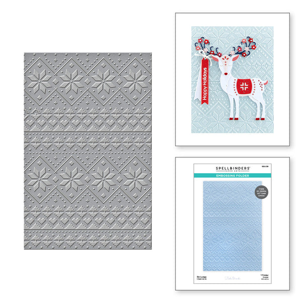 Ski Lodge Embossing Folder from the Winter Tales Collection by Zsoka Marko product image 1