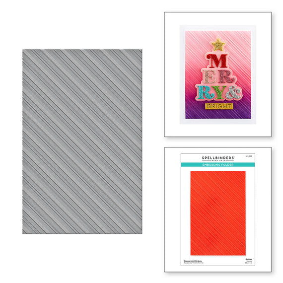 Peppermint Stripes Embossing Folder