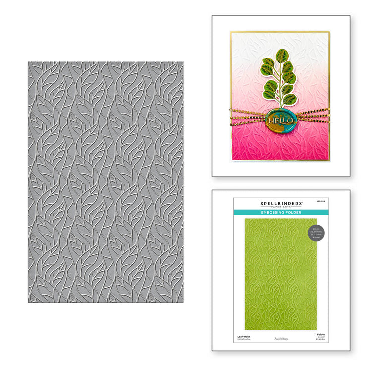 LEAFY HELIX EMBOSSING FOLDER LEAFY HELIX EMBOSSING FOLDER