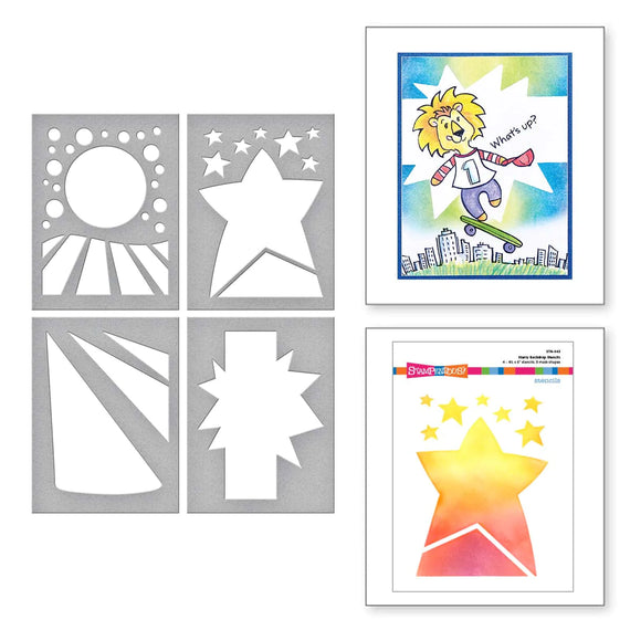 Stampendous Starry Backdrop Stencils