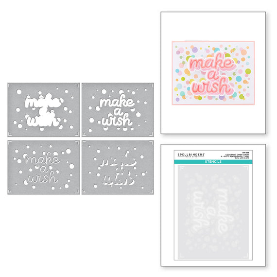 Layered Make a Wish Confetti Stencils from the Layered Stencils Collection