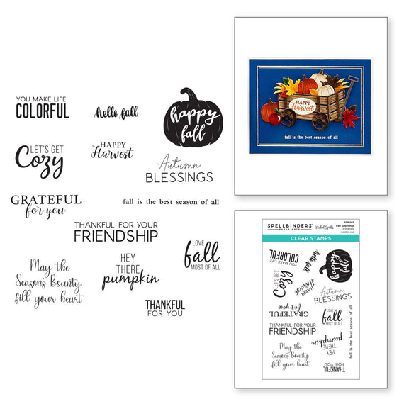 Fall Greetings Clear Stamp Set from the Happy Harvest Collection by Nichol Spohr
