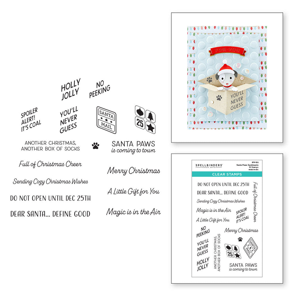 Santa Paws Sentiments Clear Stamps from the Holiday Cheer Enclosed Collection product image 1