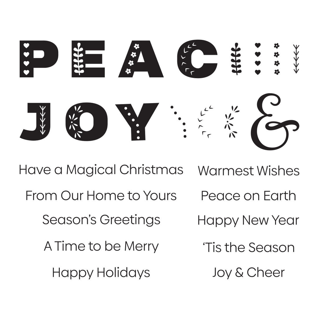 Peace & Joy Clear Stamp from the Winter Tales Collection by Zsoka Marko product image 3