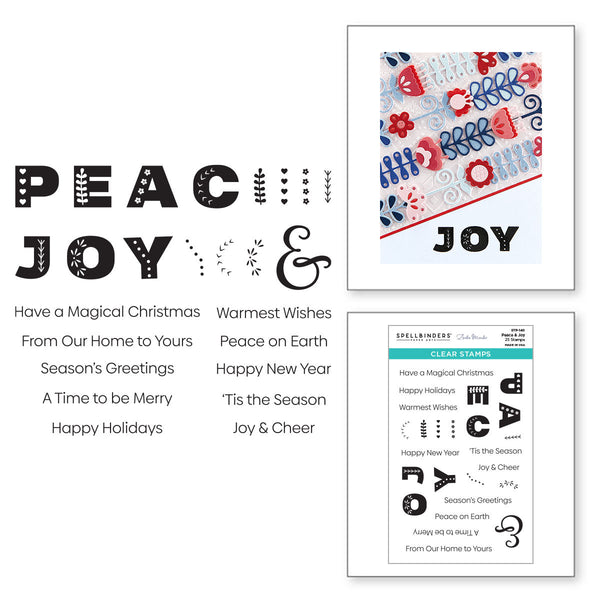 Peace & Joy Clear Stamp from the Winter Tales Collection by Zsoka Marko product image 1