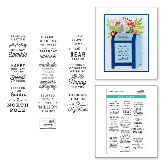 Parcel & Post Sentiments Clear Stamp Set